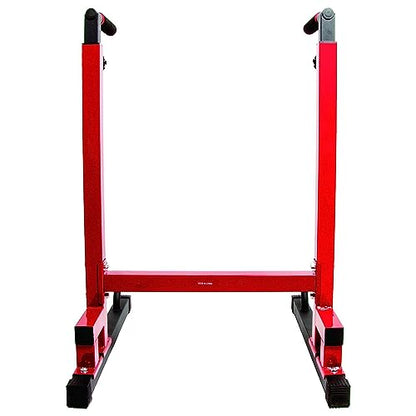 BalanceFrom Steel Frame Dip Station with Adjustable Height, 500 Pound Weight Capacity – Upper Body Workout Home Gym Equipment for Triceps, Push & Pull Ups, Leg Raises, and Bench Press