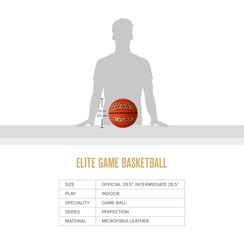 Baden | Elite | Premium Quality Composite Basketball | Ideal for Indoor Games | Youth, Women & Men's Sizes - size: Size 6 (28.5")