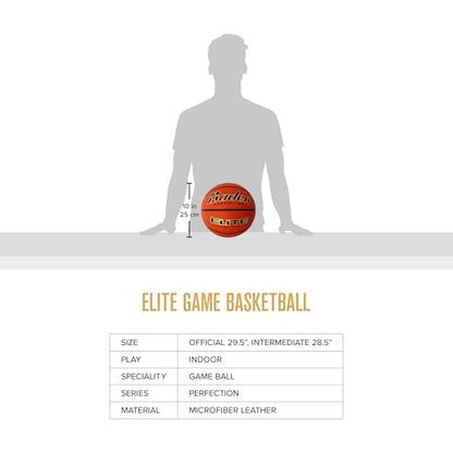 Baden | Elite | Premium Quality Composite Basketball | Ideal for Indoor Games | Youth, Women & Men's Sizes - size: Size 6 (28.5")