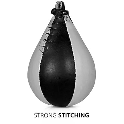 Boxing Speed Bag - Leather Speed Bags - Punching Speed Ball - Exercise Workout MMA Speed Bag for Adults