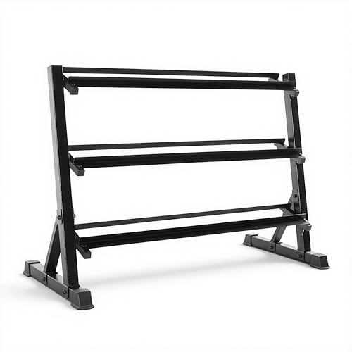 CAP 2-Tier & 3-Tier Dumbbell Rack for Home Gym, Heavy-Duty Steel Weight Storage Rack for Hex Dumbbells, Holds 5-35lb 5-50lb 5-75lb Dumbbell Pairs, Multiple Sizes & Capacities - style: 3-Tier for 5-50LB