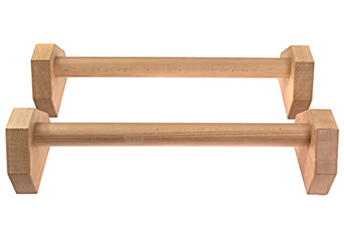 Driven | Professional Large Beech Wooden Parallettes | Calisthenics | Push Up Bars | Anti Slip Base | Gym Gear Workout Portable Crossfit