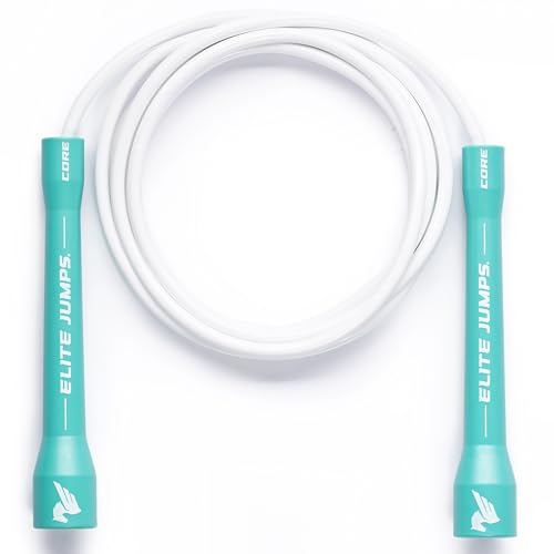 Elite Jumps Core 5mm, PVC Adjustable Skipping Rope - color: Turquoise & White
