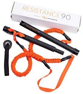 Slastix Dual Resistance Bands Training Kit - Complete Resistance Band Set for Strength, Mobility & Full-Body Workout | 90 System Spine Strap - color: Black, size: Medium