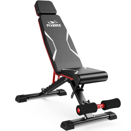 FLYBIRD Adjustable Weight Bench, Full Body Workout Bench for Home Gym - size: XL