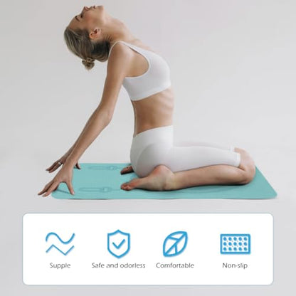 Wakauto Tpe Non-slip Jump Rope Mat Thick Cushioned Portable Workout Pad for Indoor Exercise Shock Absorbing Household Rope Mat with High Elasticity and Floor Protection