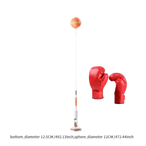 Punching Bag, Height Adjustable Boxing Set with Stand, Boxing Reaction Ball, Speed Bag Punching Equipment for MMA Home Gym Workout Fitness - color: For Adults with Boxing Gloves, Solid Ball