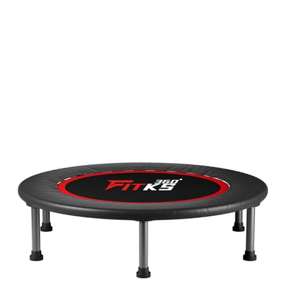 40'' Foldable Fitness Trampoline – Indoor & Outdoor Rebounder with Safety Pad, Includes Interactive Fitness Game for Body & Mind, Supports Up to 400lbs