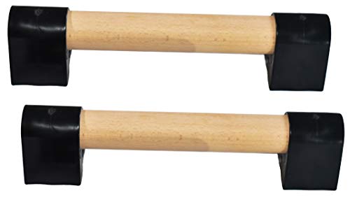 Wood Mini Parallettes Set for Gymnastics or Push up Bars. Portable.