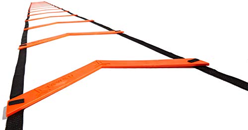 Speed and Agility Ladder, Extra Long 21-Foot with 15-Rungs to Improve Balance, Acceleration, Lateral Speed, Change of Direction, and Body Control