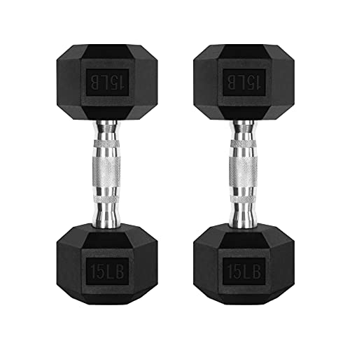 RitFit Rubber Coated Hex Dumbbell Set with Rack, 5-780LB for Home Gym Strength Training, Anti-Slip Knurled Handle, Hexagon Anti-Roll, Heavy-Duty Storage Rack