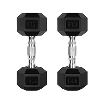 RitFit Rubber Coated Hex Dumbbell Set with Rack, 5-780LB for Home Gym Strength Training, Anti-Slip Knurled Handle, Hexagon Anti-Roll, Heavy-Duty Storage Rack