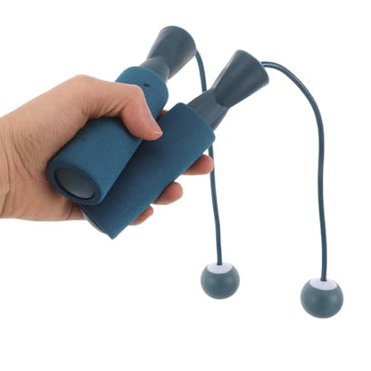 MAGICLULU Cordless Weighted Jump Rope with Dual Bearings, Ropeless Skipping Rope for Indoor Fitness Exercise, Blue Ball Design, for Adult Workout and Training