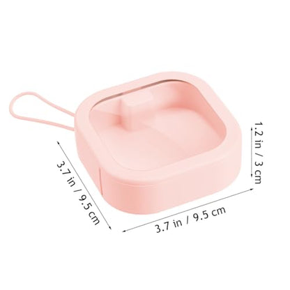 PRETYZOOM 2-Pack Hair Tie Storage Box 3.74In TPE Compact Organizer – Wall-Mount & Travel-Ready Holder for Hair Bands, Clips, Scrunchies – Desktop & Bathroom Accessory Case for Girls