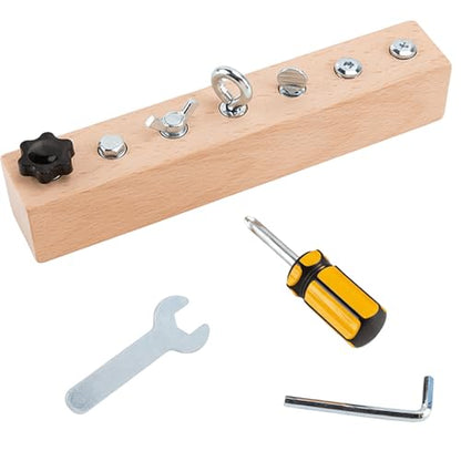 7-Hole Wooden Therapy Pegboard Multifunctional Finger Dexterity Grip Strength Trainer for Fine Motor Skills Hand-Eye Coordination Ideal for Home Office Occupational Therapy