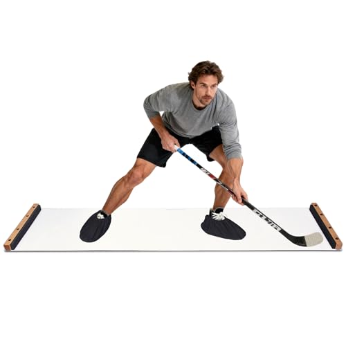 Professional Slide Board (78“ x 20”) for Exercise at Home, Lateral Slide Training Equipment with Bumpers, Hockey Training Equipment for Low-Impact, Home Gym Workout Equipment