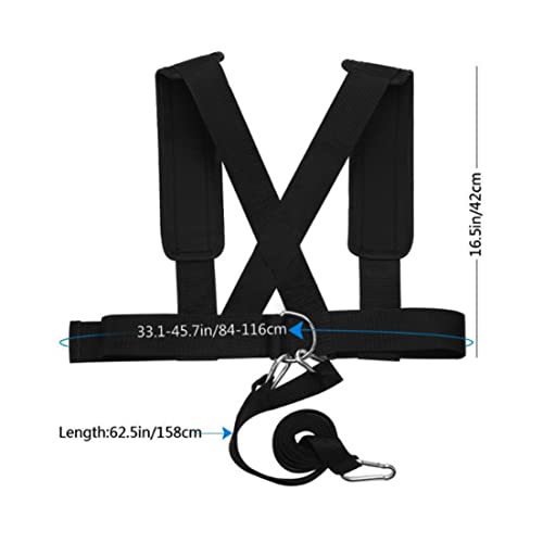 Strength Training Equipment, Sled Harness Tire Pulling Speed Resistance Power Belt Adjustable Weight Trainer with Pull Strap