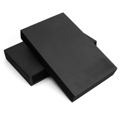 StrongTek 2-in-1 Non-Slip Balance Pad - High-Density Foam Cushion, Supportive Exercise Mat & Knee Pad for Core Training, Yoga, Pilates, Physical Therapy, Stability Training, Stretching, and Rehab - color: XL-BLACK