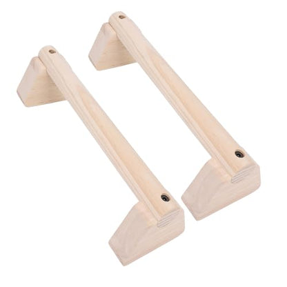 Focket Wood Push Up Bars, Adjustable Width Sturdy Parallettes Bars, Handstand Trainer with Non Slip Base and Grip Pads for Home Fitness Strength Training Workout - size: 30cm