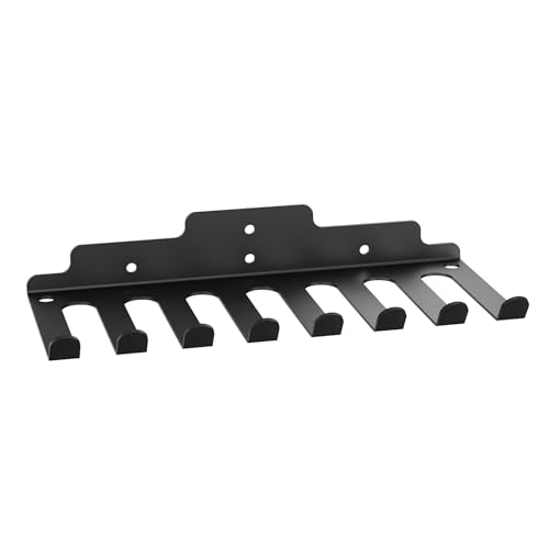 Synergee Wall Mounted Barbell Holder & Gym Accessory Rack – Heavy Duty Steel Storage for Barbells, Collars, Bands, and Fitness Gear – Space Saving Home Gym Equipment Organizer - color: g) 7 Bracket