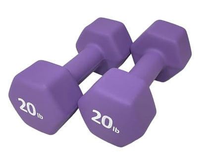 Neoprene Coated Dumbbell Hand Weight Set - style: 20-Pound, Set of 2