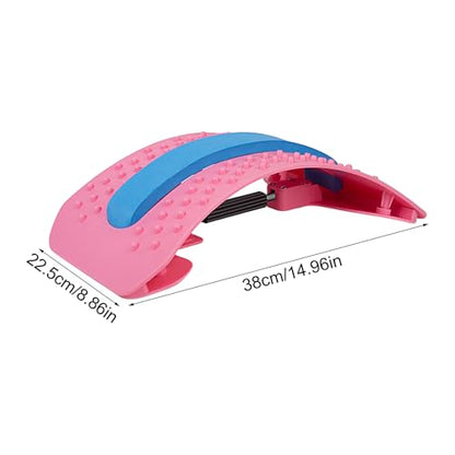 Back Arch Stretcher,Waist Cracking Device | Adjustable Lumbar Support Board for Calf Neck Hip Back Spine Relief Pilates Yoga Exercise Home Travel