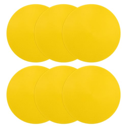 PATIKIL Spot Markers, Non-Slip Floor Dots Agility Markers Flat Field Cone Poly Dot - color: Yellow