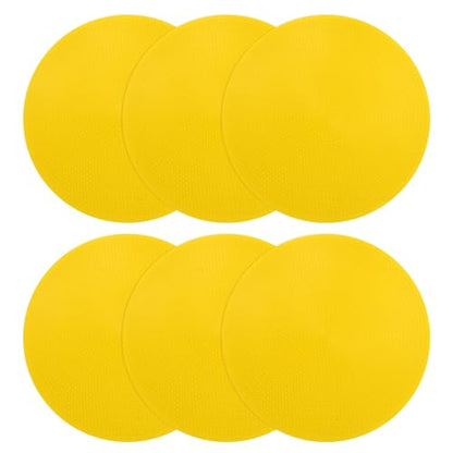 PATIKIL Spot Markers, Non-Slip Floor Dots Agility Markers Flat Field Cone Poly Dot - color: Yellow