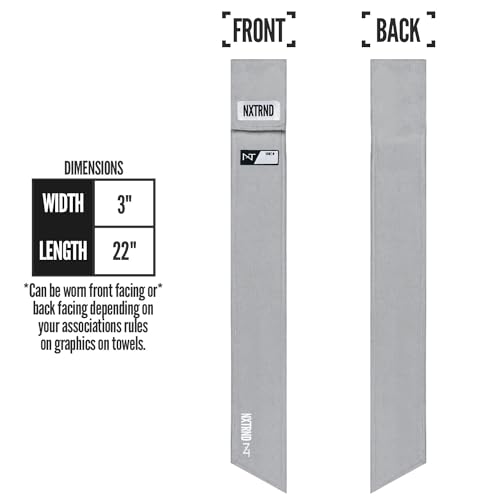 Nxtrnd Streamer Football Towel, Thin Sports Towel, Dries Hands & Football Accessories (Light Grey) - color: Light Grey