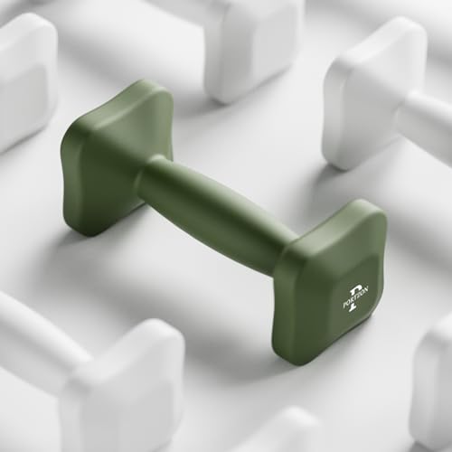 Portzon SafeGrip Dumbbells: Ergonomic, Neoprene-Coated with Anti-Slip Handles, Perfect for Home Workouts and Personal Training, Set of Two.