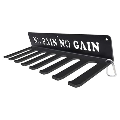 Multipurpose 8 Hook Wall Hanger Equipment Rack for Resistance Bands Jump Ropes and Household Items Space Saving Design Space Saving Organizers Tool Hanging Rack Dense Organizers
