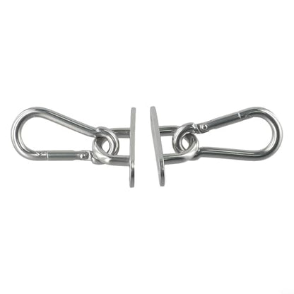 Stainless Steel Ceiling Wall Mount Hook Hanger For Yoga Swing Suspension Straps, Gymnastic Rings & Battle Ropes, Indoor Outdoor Anchor Kit, Silver, 2-Pack