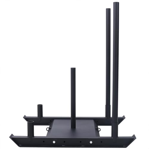 Weight Sled for Strength and Speed Training, Heavy Duty Push Pull Workout Sled for Athletic Conditioning, Power Sled for Turf and Grass, Compatible with 2" Olympic Weight Plates