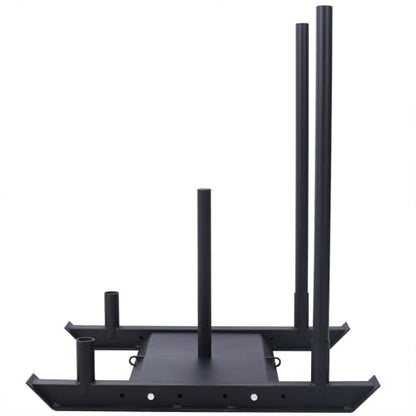 Weight Sled for Strength and Speed Training, Heavy Duty Push Pull Workout Sled for Athletic Conditioning, Power Sled for Turf and Grass, Compatible with 2" Olympic Weight Plates
