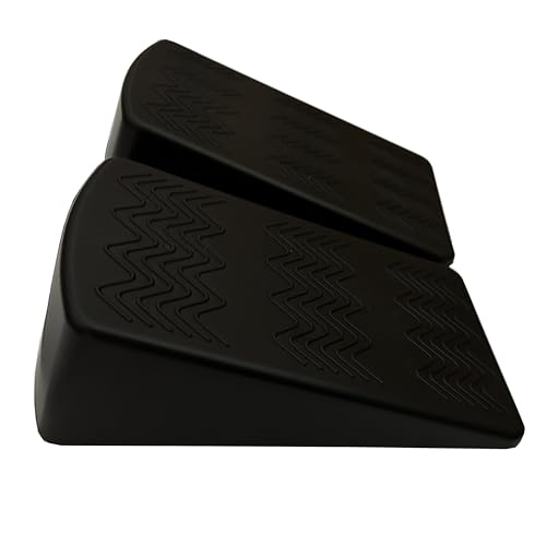 qibylift Slant Board for Squats, Yoga Wedge Block Pairs, Black Calf Stretcher Exercise Ramps for Weightlifting Pilates Home Gym Fitness