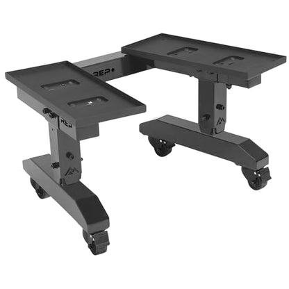 REP Fitness Dumbbell Storage Rack, Compatible with Quickdraw, Adjustable Weight Stand for Dumbbells, Plates, and Barbells, Compact Home Gym Organizer Racking