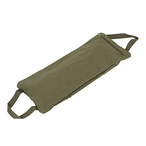 Yoga Sand Bag with Handle Green Portable Fillable Adjustable Yoga Canvas Sandbags for Yoga Weights and Training Workouts