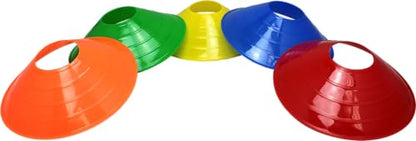 BlueDot Trading High Visibility Disc Cones for Sports, Agility Training, Soccer, Football, Field Cone Markers for Adults, Blue, Quantity 25-Pack