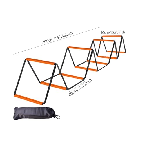 Agility Ladder Football Ladder Balance Agility Training Equipment Foldable Speed Ladder for Soccer Training, 10 Grids with Bag