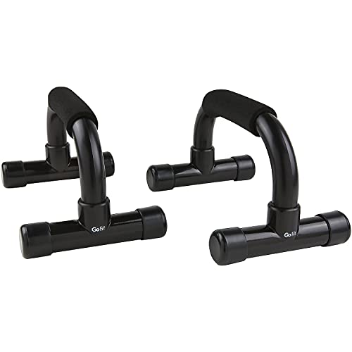 Portable, Comfortable Push Up Bars - GoFit Workout Stands with Ergonamic Handles for Floor Workouts,Black