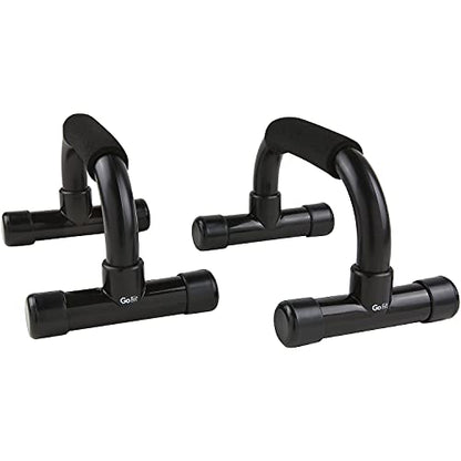 Portable, Comfortable Push Up Bars - GoFit Workout Stands with Ergonamic Handles for Floor Workouts,Black