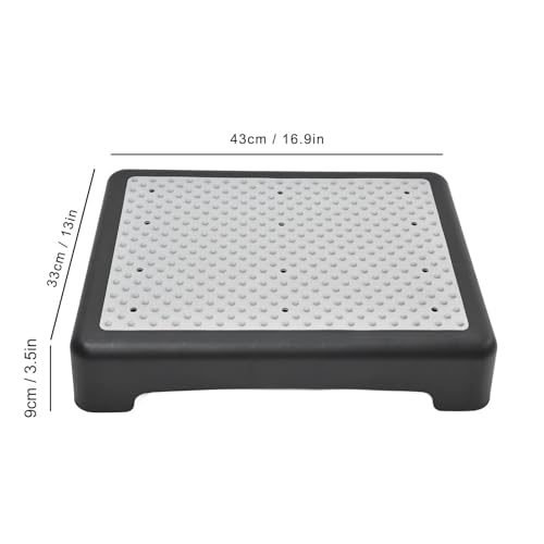 Mobility Step Stool, 16.9x13x3.5in Non-Slip Platform Riser for Adults & Seniors Safety Step Indoor and Outdoor Standing Support Portable Stair Assist for Garden Cars Bedside Shower Bathroom