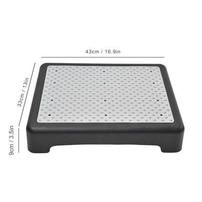 Mobility Step Stool, 16.9x13x3.5in Non-Slip Platform Riser for Adults & Seniors Safety Step Indoor and Outdoor Standing Support Portable Stair Assist for Garden Cars Bedside Shower Bathroom