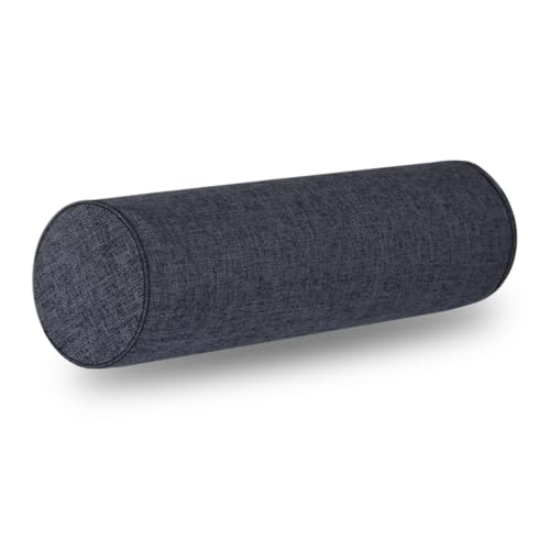 Memory Foam Cylinder Pillow - Ergonomic Cervical Pillow for Neck/Legs/Back Support, Decorative Bolster for Home Sofa/Bed,Cervical Neck Roll Memory Foam Cushion with washable cover (Dark grey, 6x18) - color: Dark Grey, size: 6x18