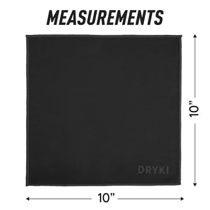 Sweat Absorbing Handkerchiefs - The Original Pocket-Sized Sweat Towels - Quick-Dry Microfiber Sweat Rags for Face, Hands, & Body - Men & Women - Gym, Sports, and Work (Black: 5 Pack)