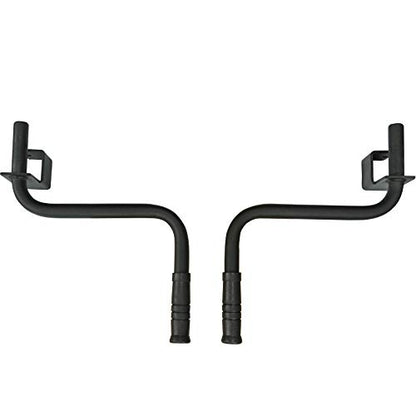 Valor Fitness Power Rack Dip Handle Attachments with Multiple Fits - Options Compatible with 2" & 2.5" Uprights and 3" Rigs with 1" Hole - Strength Training Accessory - size: 2.5" x 2.5" Frame