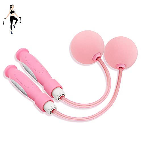 Cordless Jump Ropes, Bod Ropes Beachbody Mbf, Best for Fitness and Weight Loss, Ropeless Jump Rope with Weighted Ball for Women, Men - color: Pink