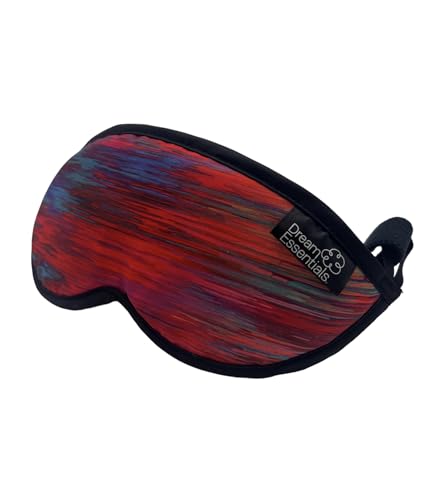 Dream Essentials Dreamland Premium Sleep Mask, Handmade in the USA, Breathable Natural Cotton, Adjustable Strap, Men and Women, Nose Bridge for Light Block, Travel, Yoga, Meditation (Tahitian Sunset) - color: Tahitian Sunset