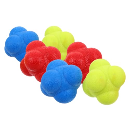 Toyvian 6pcs Reaction Speed Training Balls Enhance Hand Eye Coordination and Reflexes for Sports and Fitness and Elastic Reaction Balls for Kids and Adults