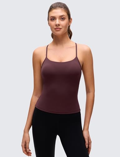 CRZ YOGA Butterluxe Y Back Tank Tops - color: Ripe Plum, size: Small